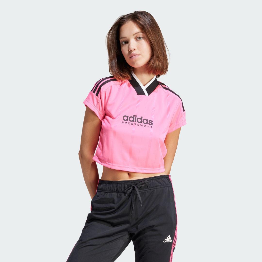 adidas Tiro Summer Crop Jersey Lucid Pink M Womens Product Image