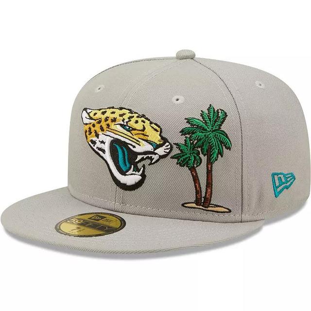 Mens New Era Gray Jacksonville Jaguars City Describe 59FIFTY Fitted Hat Product Image