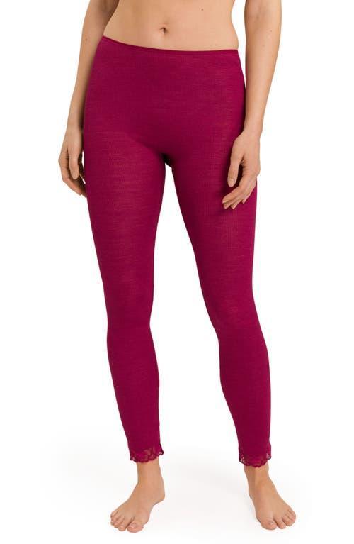 Hanro Ribbed Merino Wool & Silk Pajama Leggings Product Image