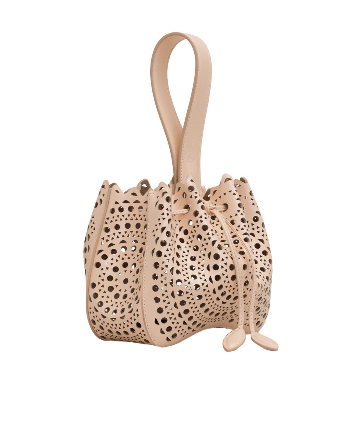 ALAÏA Alaia Peche Rose Marie Leather Top-handle Bag Product Image