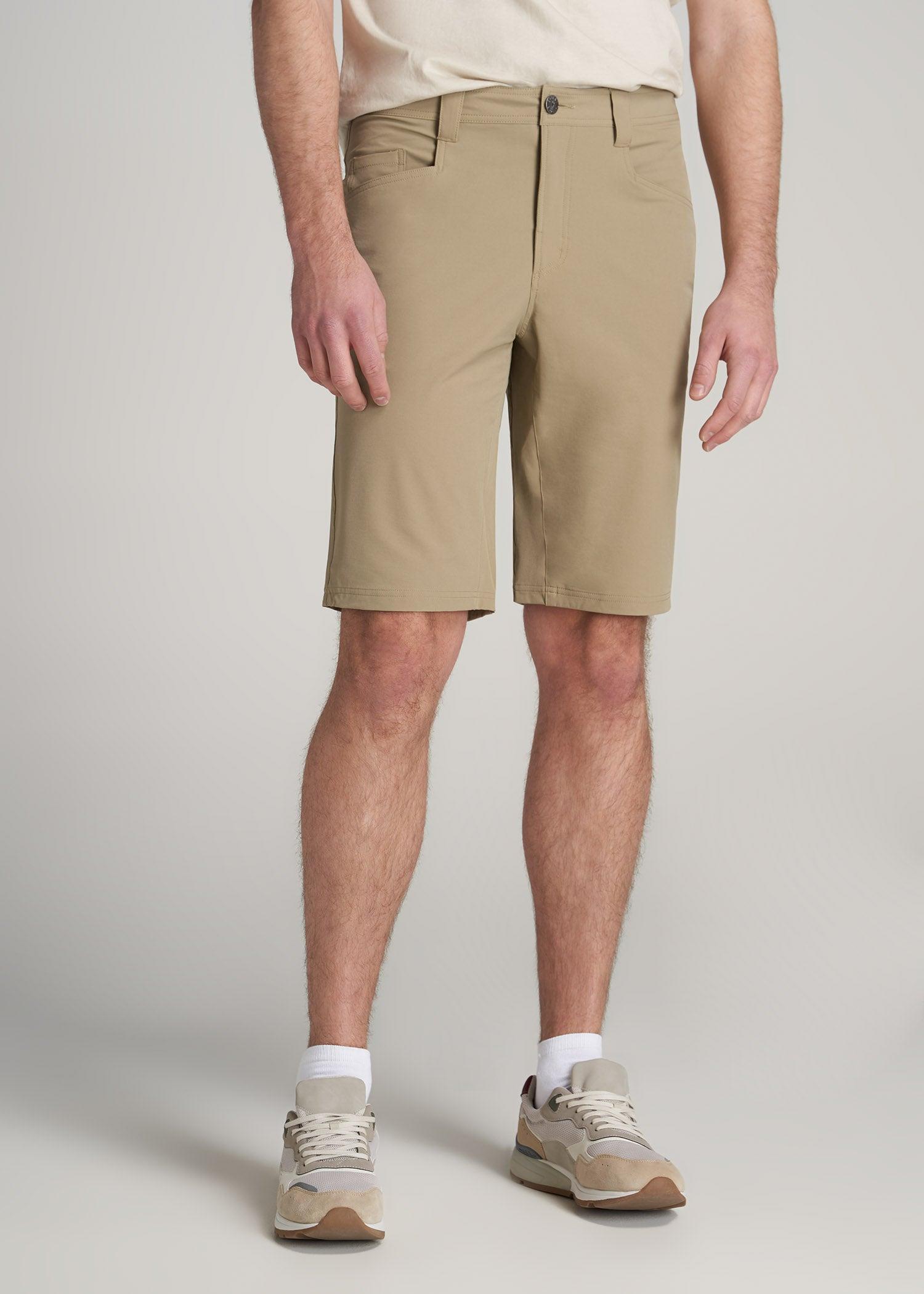 Hiking Shorts for Tall Men in Tan Male Product Image