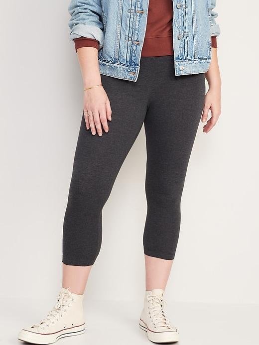 High-Waisted Crop Leggings Product Image