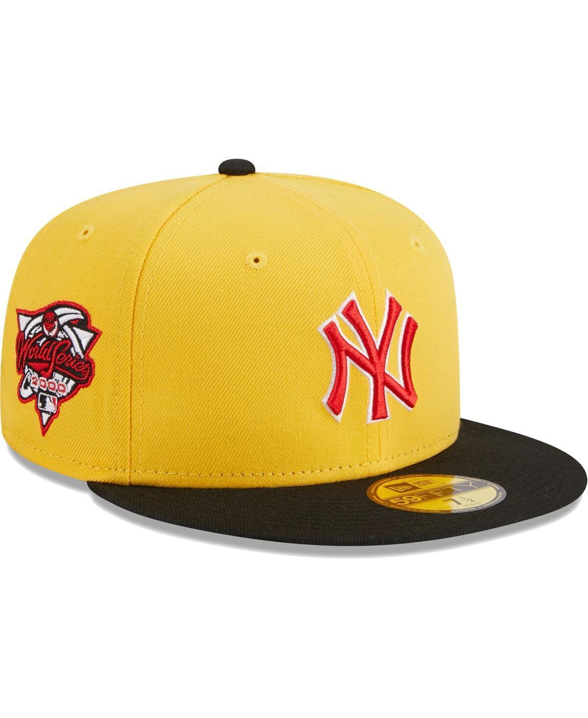 Mens New Era Yellow New York Yankees Grilled 59FIFTY Fitted Hat - Yellow Product Image