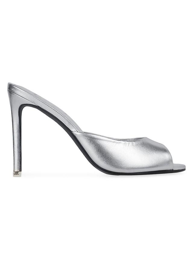 Womens Alessia Metallic Leather Mules Product Image
