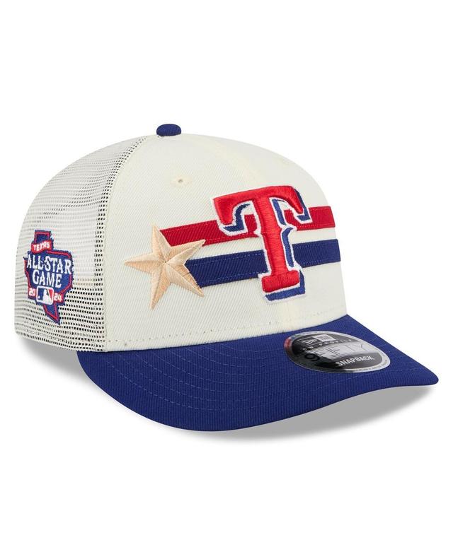 Mens New Era Cream/Royal Texas Rangers 2024 MLB All-Star Game Workout Meshback Low Profile 9FIFTY Snapback Hat Product Image