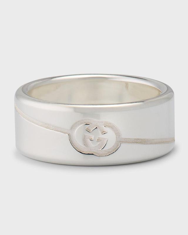 Mens Unisex Gucci Tag Wide Ring Product Image