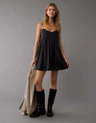 AE Babydoll Satin Look Slip Dress Product Image