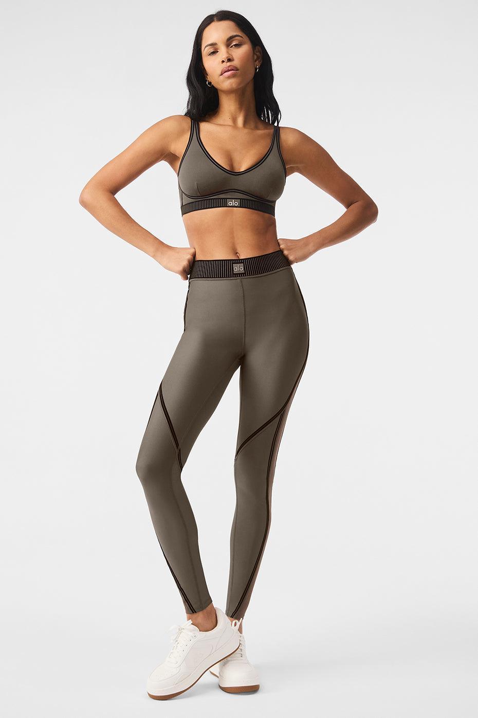 Airlift Mesh Line Up High-Waist Legging - Olive Tree Female Product Image