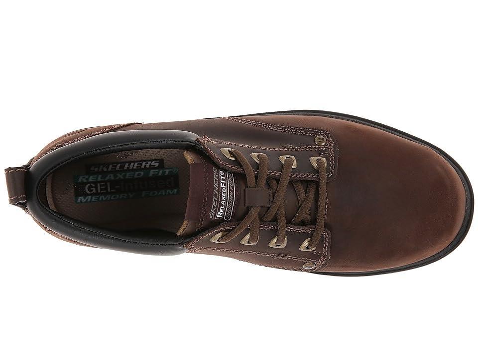 SKECHERS Segment Relaxed Fit Oxford (Brown) Men's Shoes Product Image