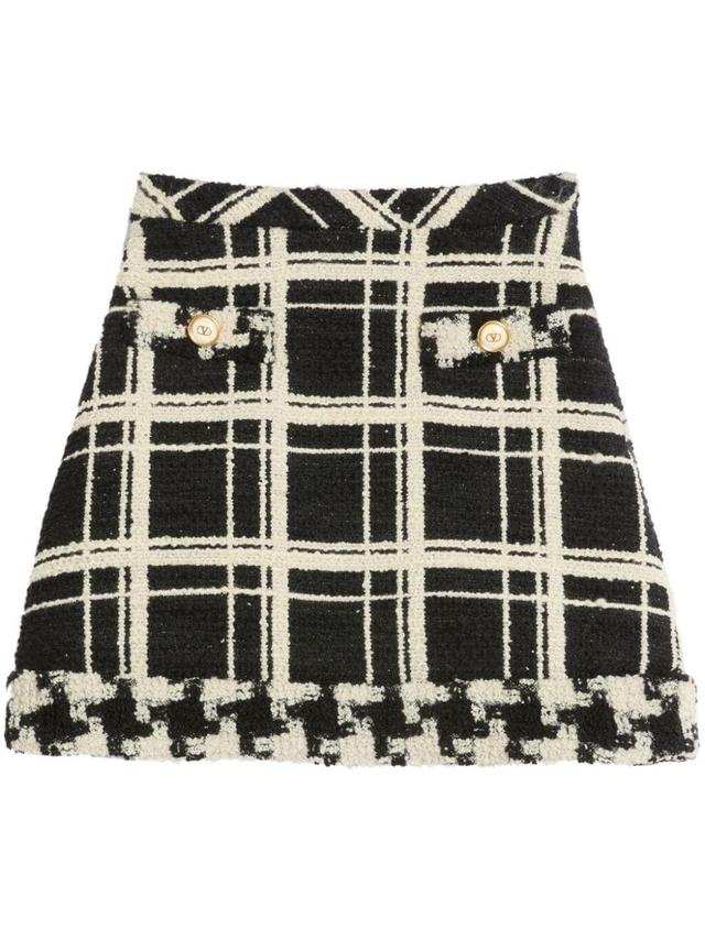 checked tweed skirt Product Image