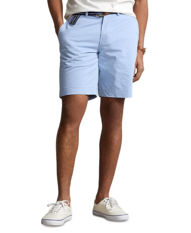 Cotton Blend Regular Fit Chino Shorts In Ink Product Image