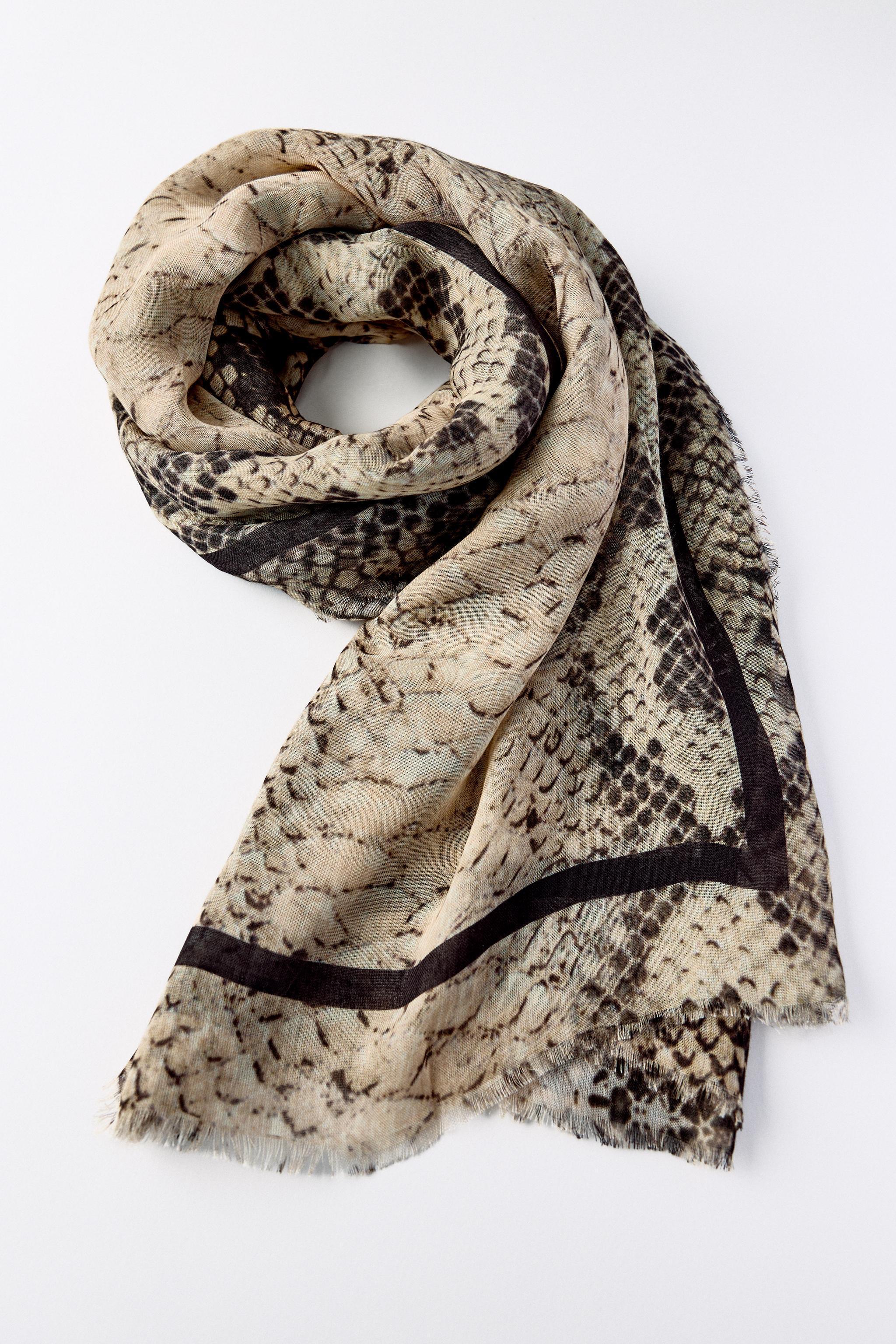 ANIMAL PRINT SILK MODAL SCARF Product Image