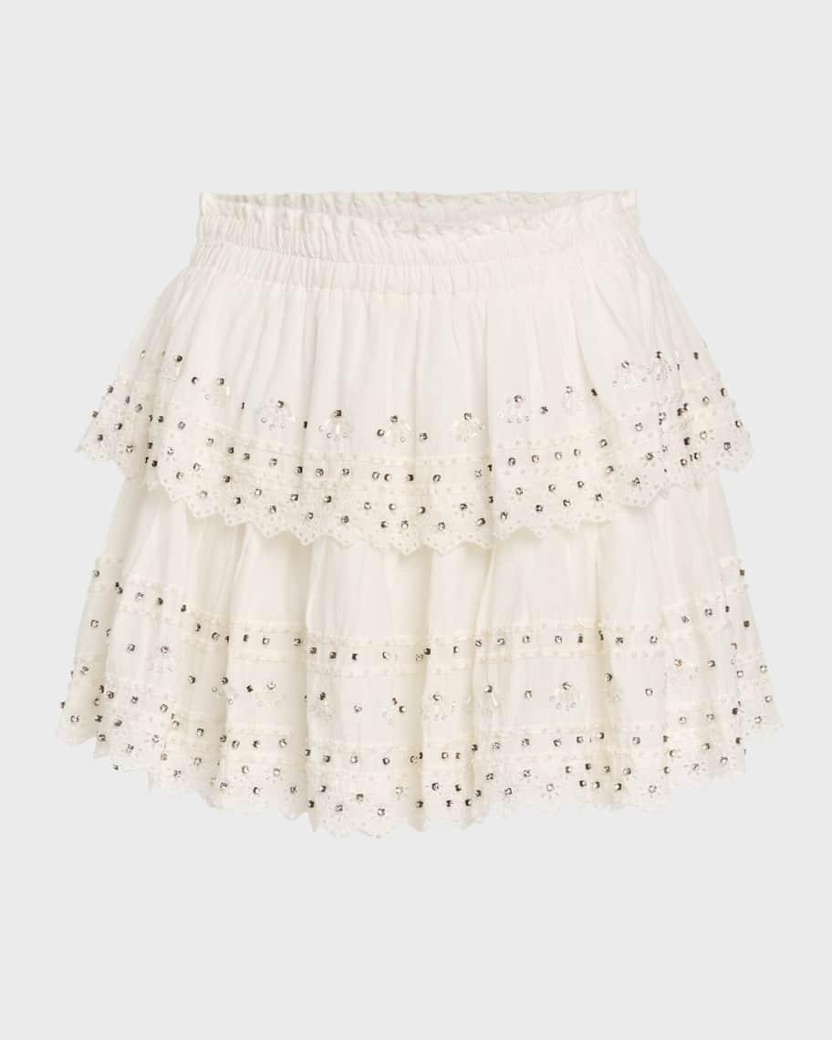 Embellished Ruffle Mini Skirt product image