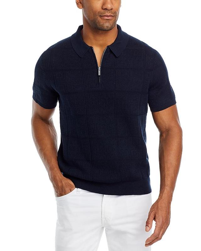 The Mens Store at Bloomingdales Cotton Half Zip Polo Collar Sweater - 100% Exclusive Product Image