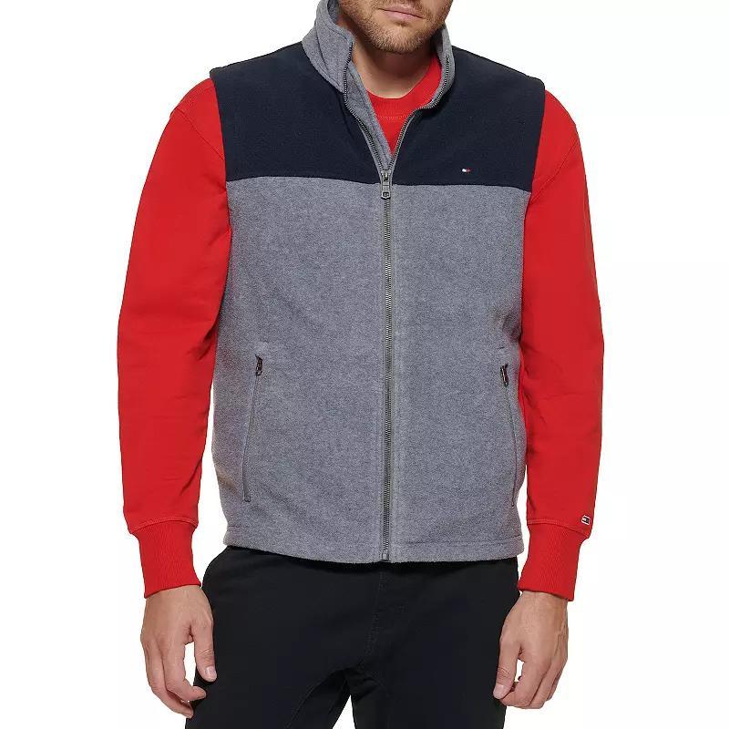 Mens Tommy Hilfiger Fleece Vest Turq/Blue Product Image