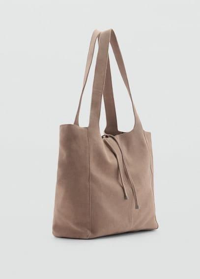 MANGO - Leather shopper bag - One size - Women Product Image