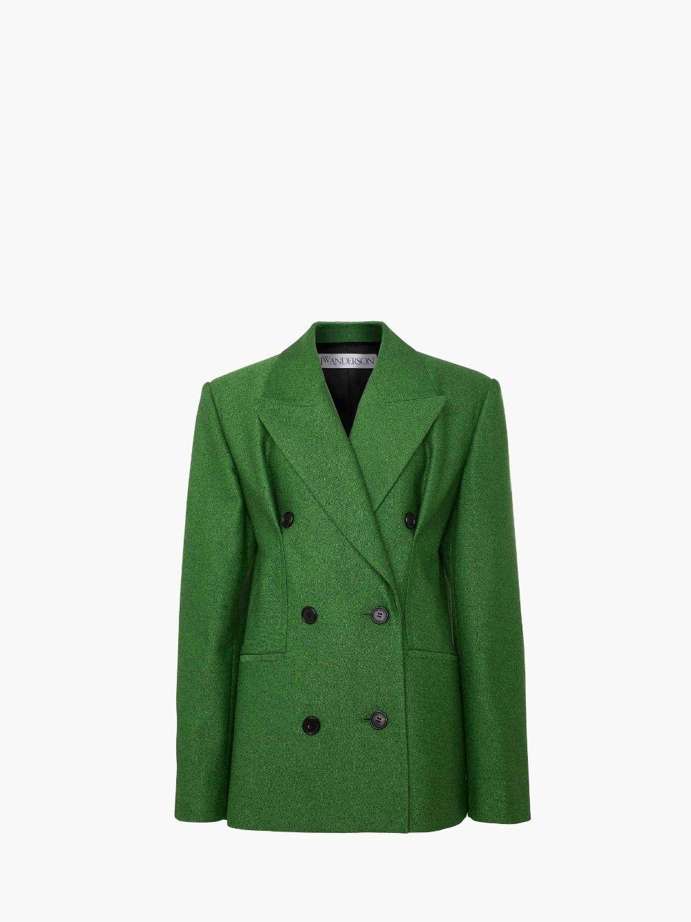 TAILORED HOURGLASS BLAZER in green | JW Anderson US  Product Image