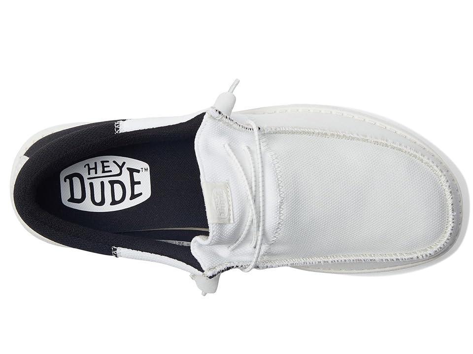 Hey Dude Wally Tri-Varsity Sport Mesh White) Men's Shoes Product Image