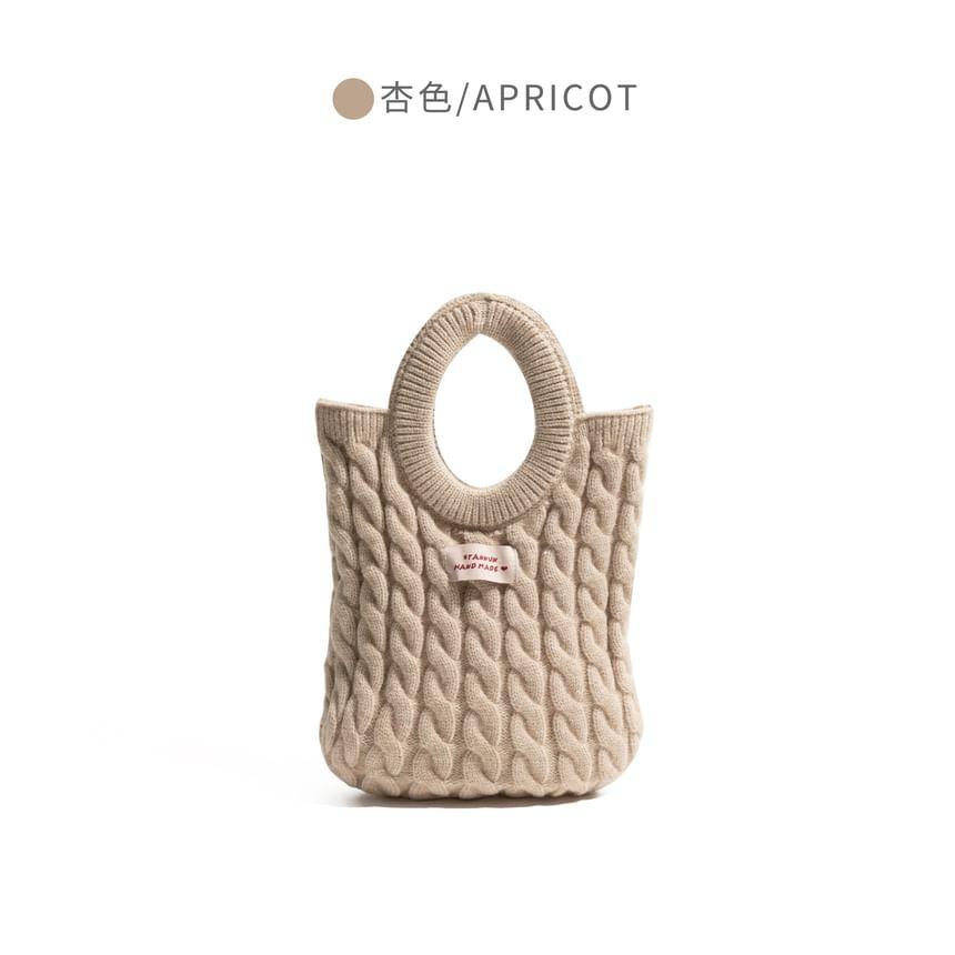 Label Applique Knit Tote Bag Product Image