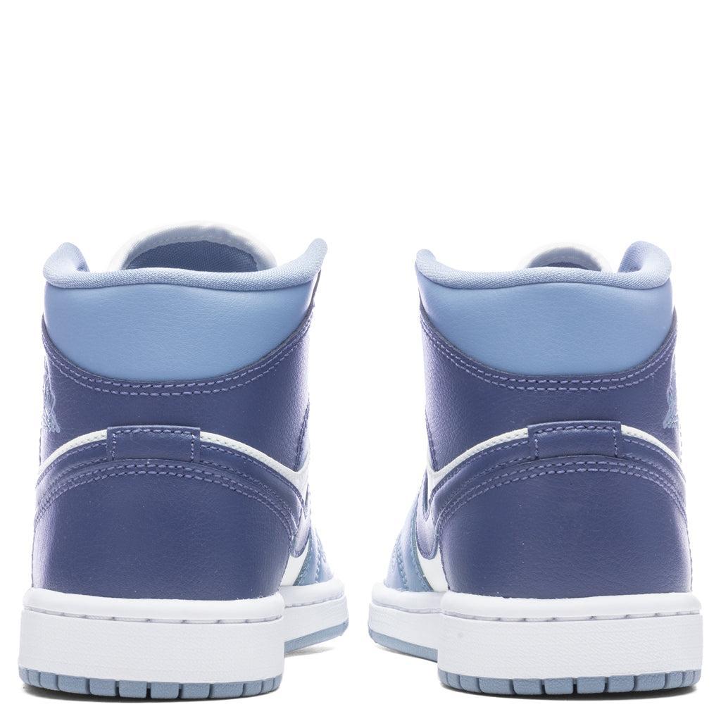 Air Jordan 1 Mid Women's - Sail/Diffused Blue/Blue Grey Female Product Image