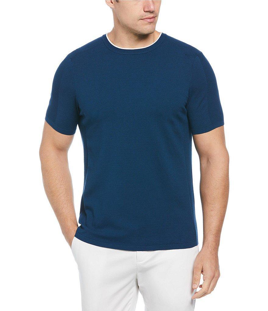 Perry Ellis Textured Short Sleeve Sweater Product Image