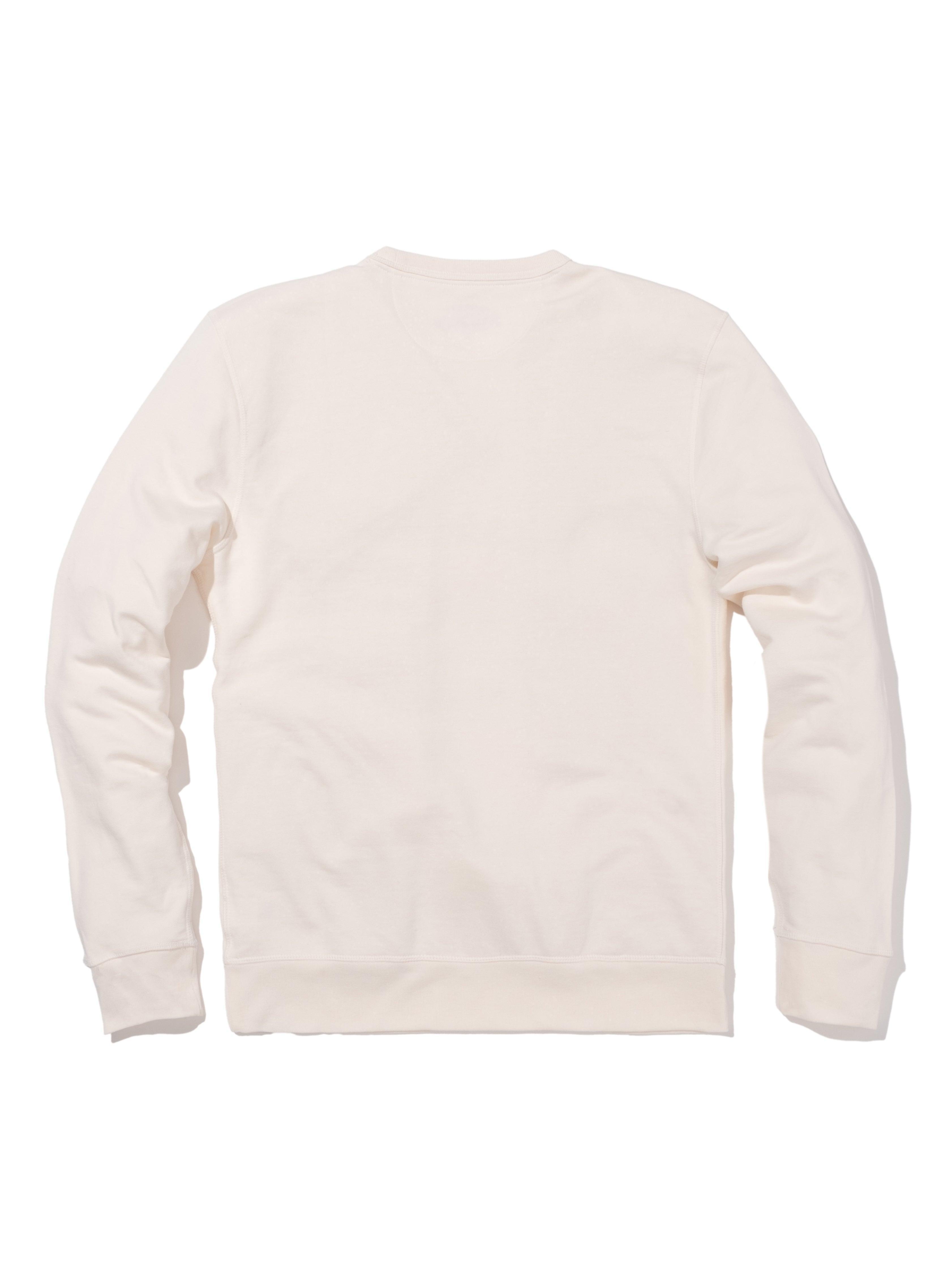 Charleston Long-Sleeve Terry Crewneck - Solar White Male Product Image