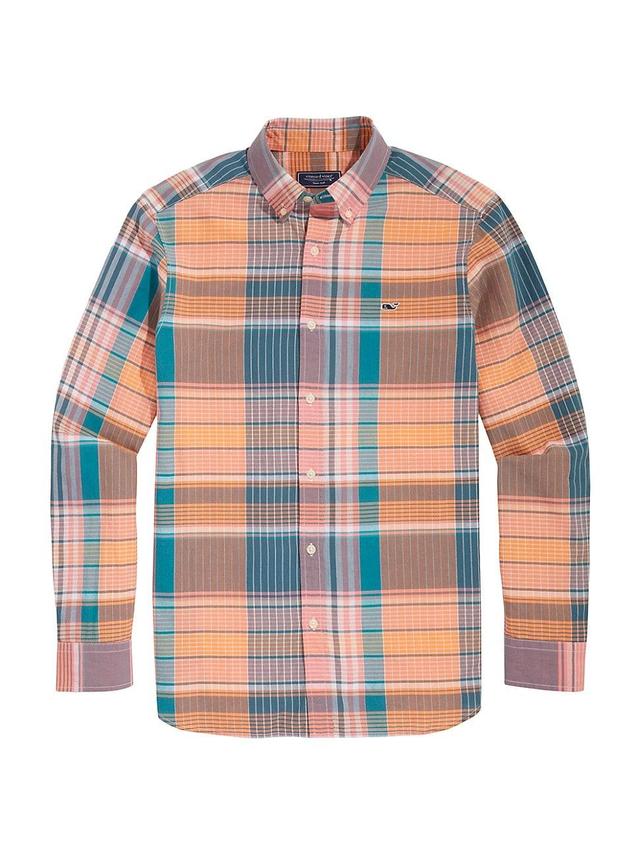 Mens Plaid Madras Whale Shirt Product Image