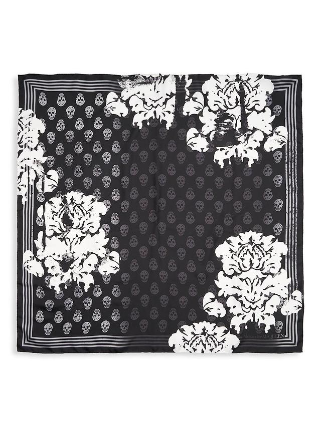 Womens Fo Bleach Damask Silk Scarf Product Image