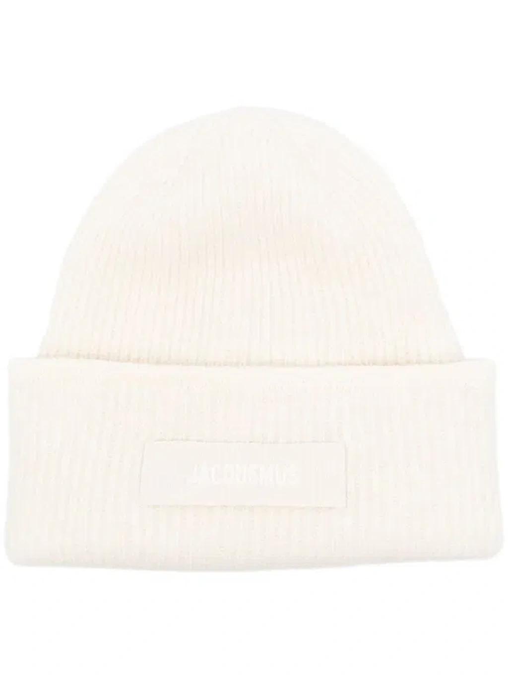 JACQUEMUS Le Bonnet Gros Grain Beanie In Neutrals Product Image