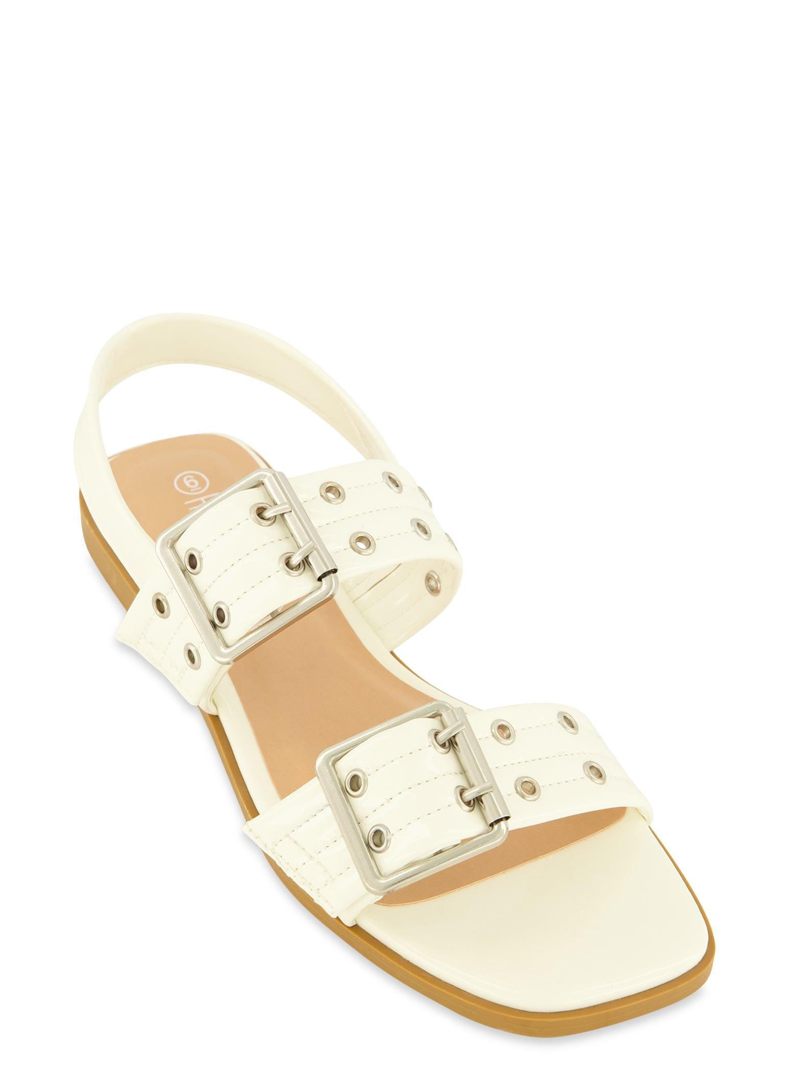 Womens Double Buckle Band Ankle Strap Sandals product image