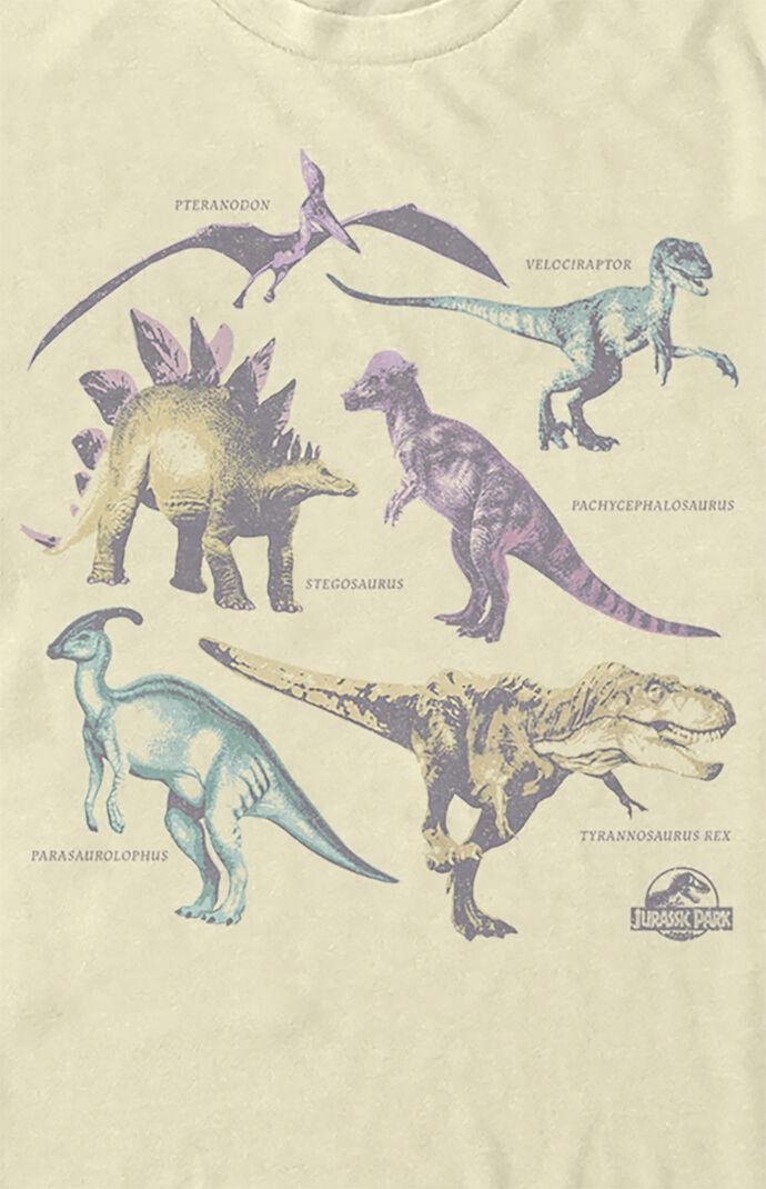 Women's Jurassic Park Dino Poster T-Shirt Product Image