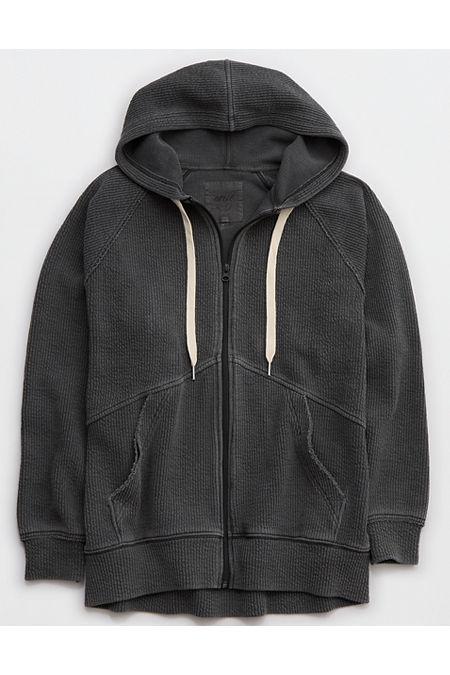 Aerie Wonder Full Zip Textured Hoodie Women's Product Image