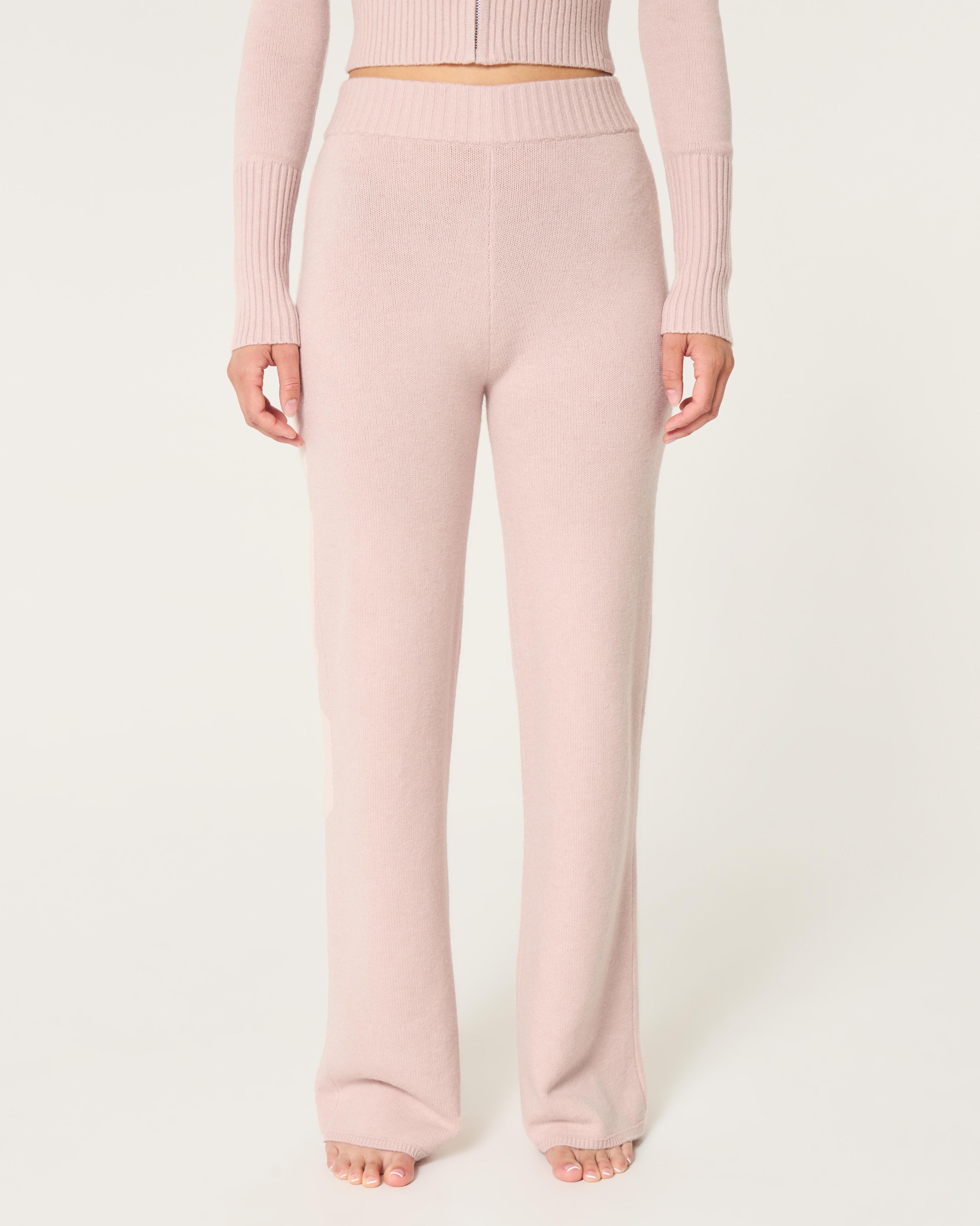 Gilly Hicks Sweater-Knit Straight Pants Product Image