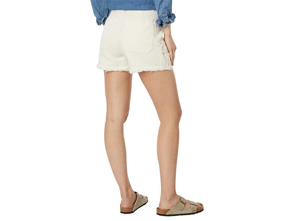 Lucky Brand Raw Hem Utility Shorts (Stone) Women's Shorts Product Image