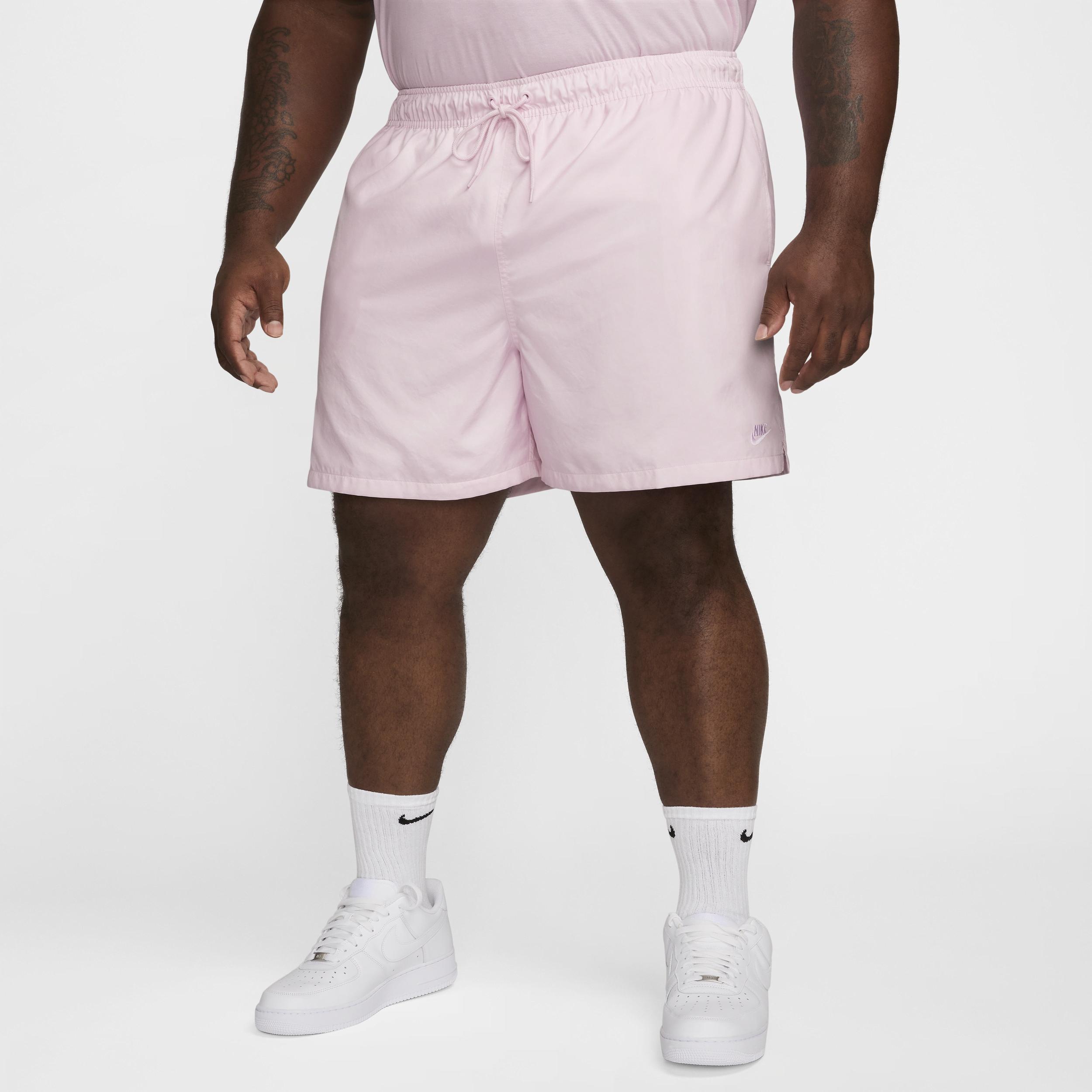 Nike Mens Nike Club Flow Shorts - Mens Pink Foam/White Product Image