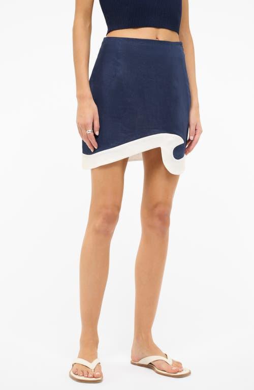 Staud Leandro Linen Wave Mini Skirt Product Image