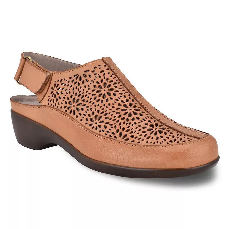 Easy Spirit Dawn Womens Perforated Leather Slingback Mules Product Image