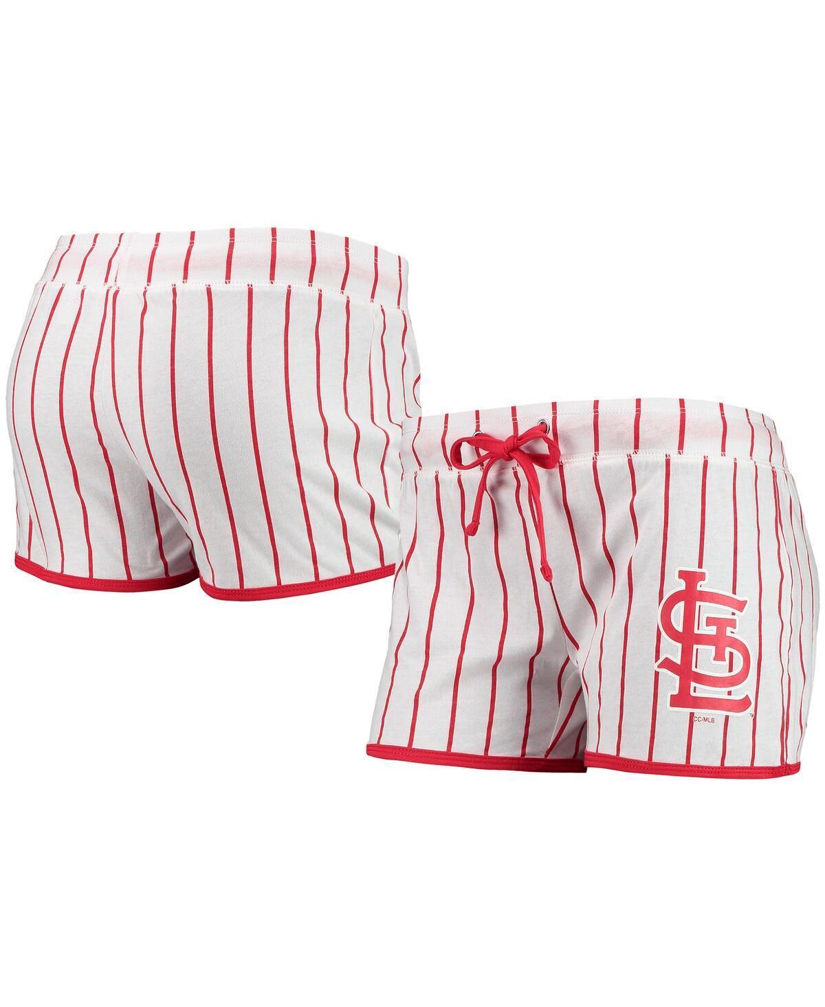 Womens Concepts Sport White St. Louis Cardinals Vigor Pinstripe Sleep Shorts Product Image