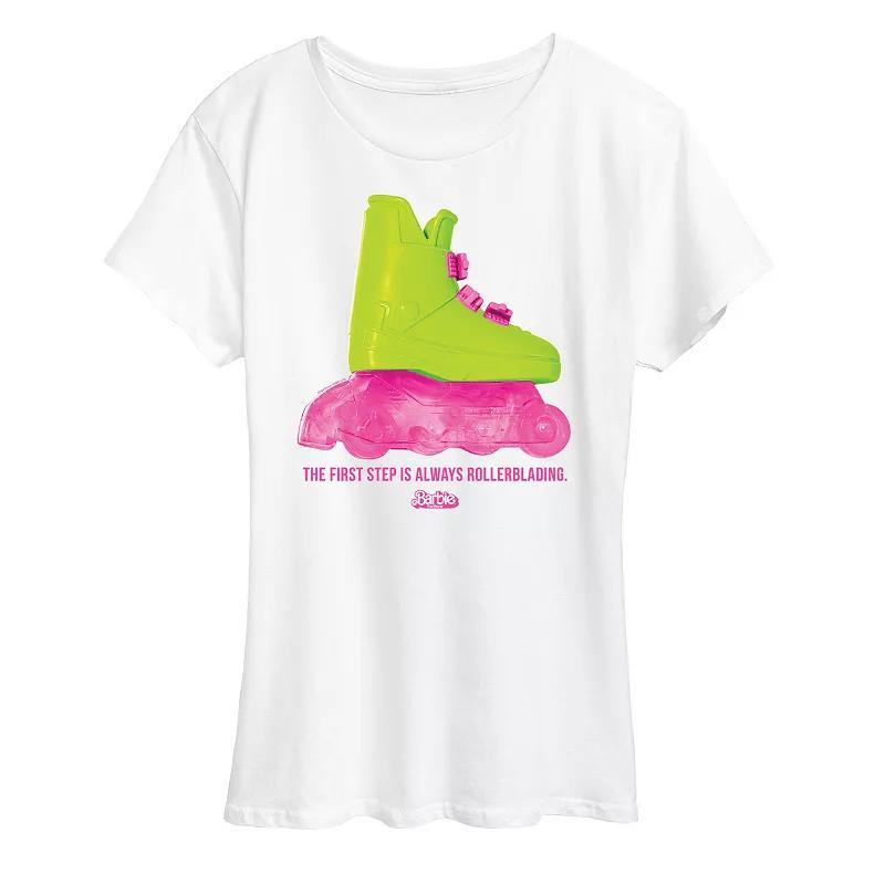 Missy Plus Barbie The Movie Rollerblading Barbie Graphic Tee, Womens Product Image