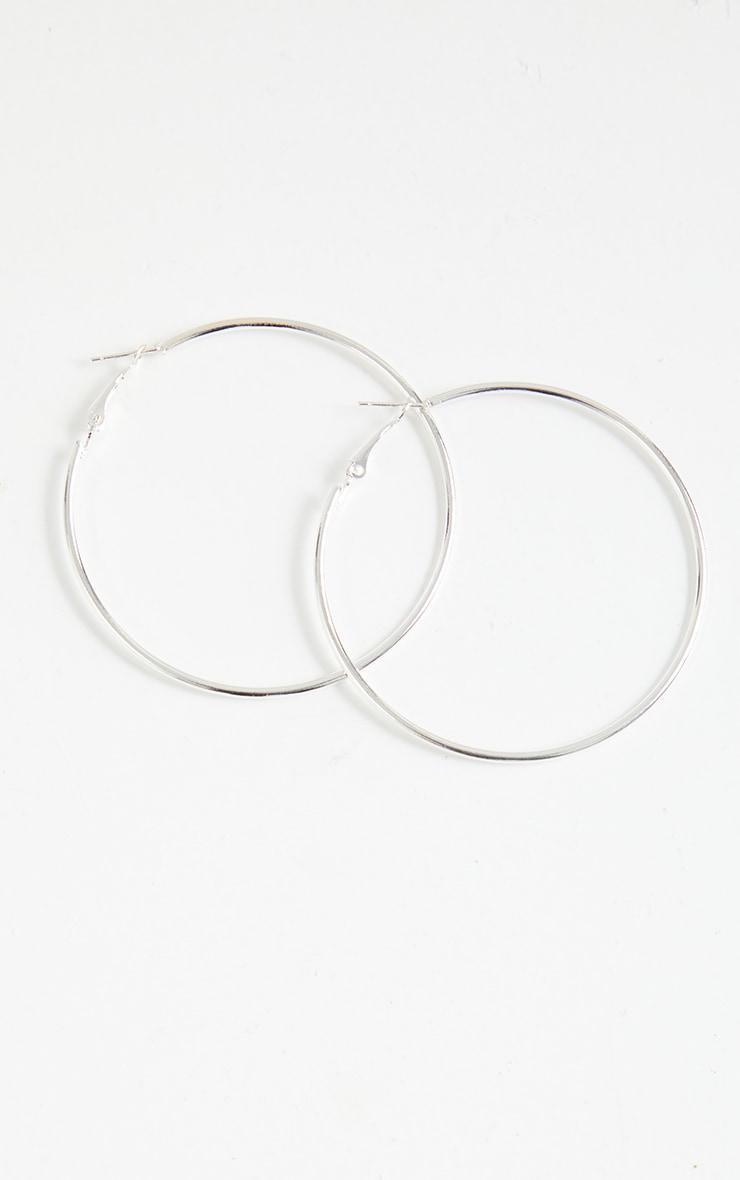 Silver Hoop Earrings Product Image