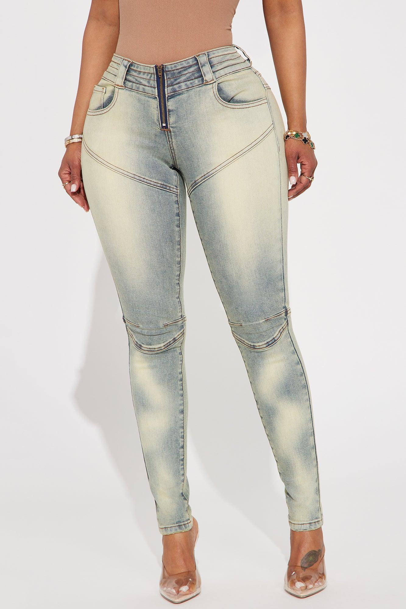 Camryn Moto Skinny Jeans - Vintage Wash Product Image