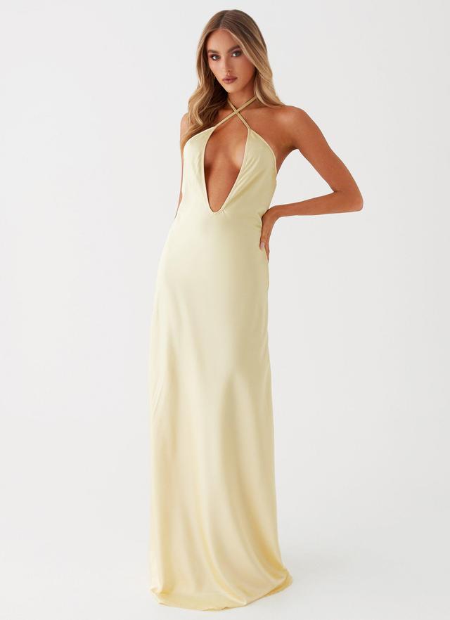 Noir Symphony Maxi Dress - Yellow Product Image