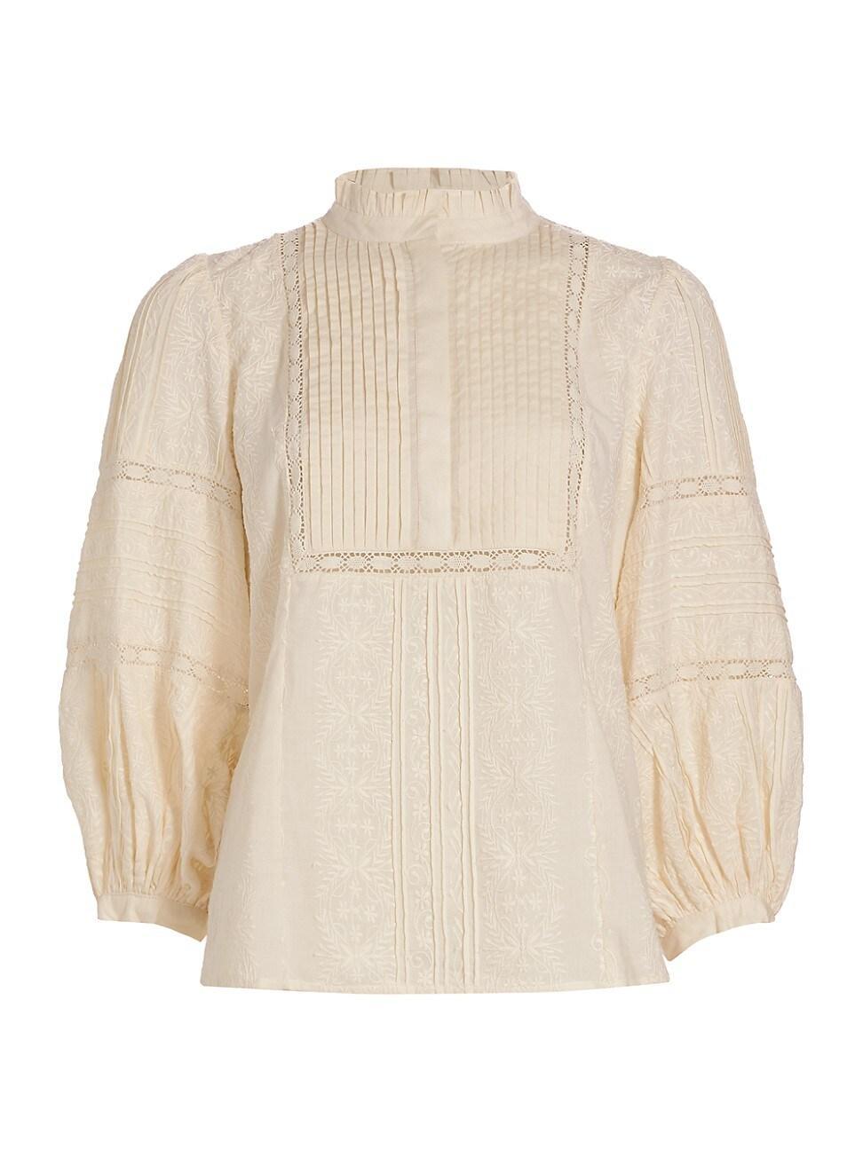 Womens Emilia Lace-Paneled Blouse Product Image