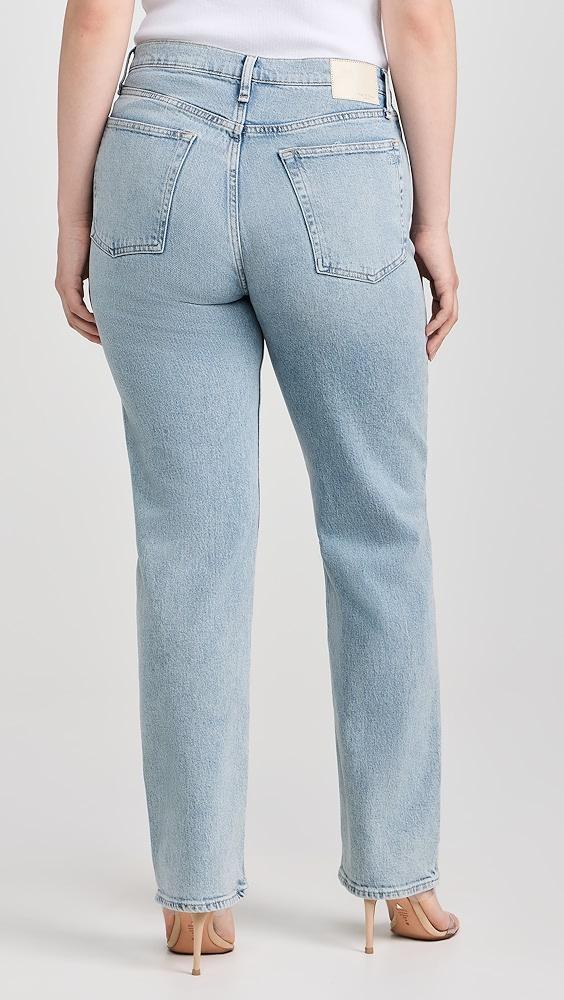 rag & bone Harlow Mid Rise Full Length Straight Jeans | Shopbop Product Image