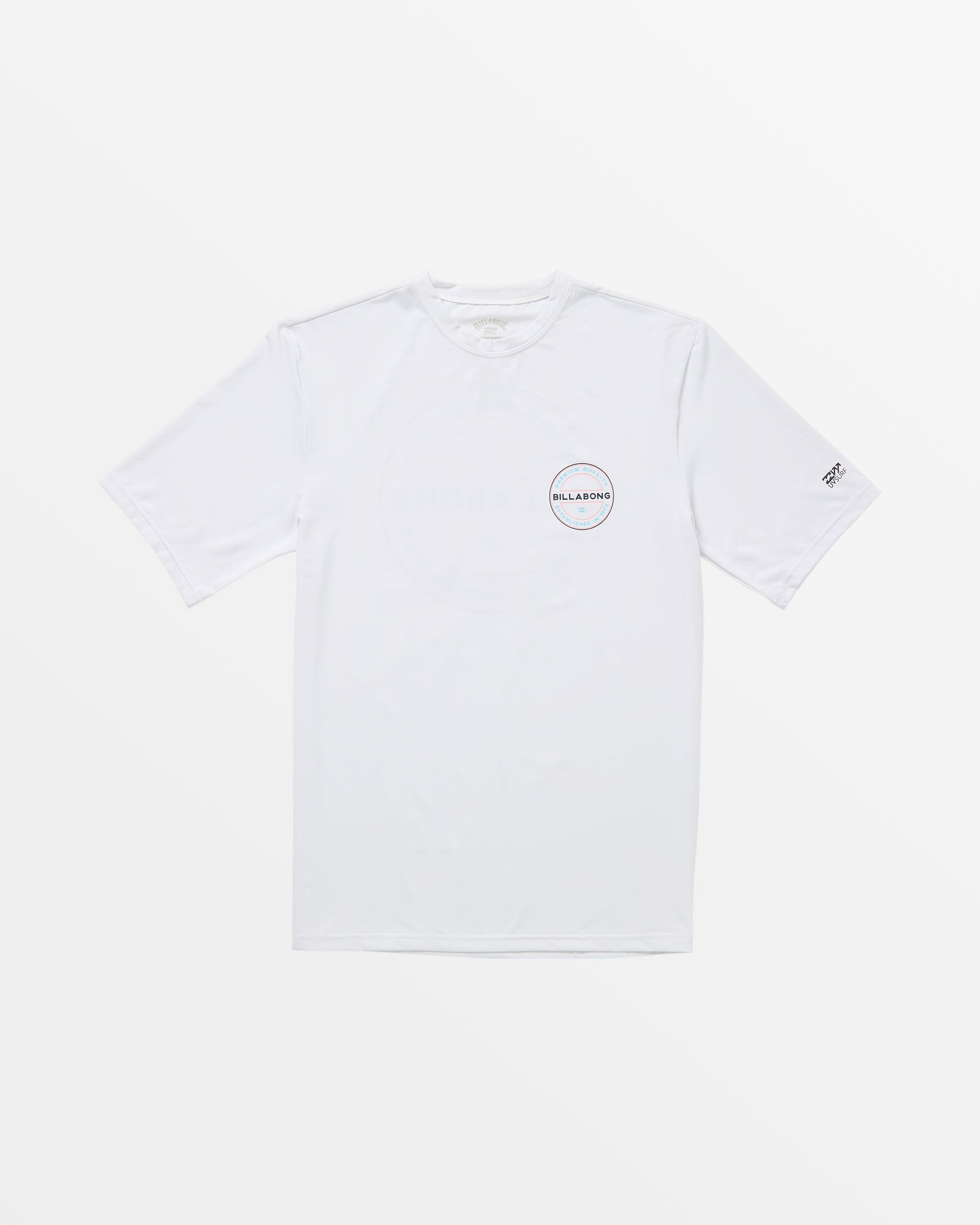 Classic Rotor UPF 50 Short Sleeve Surf Tee - White Male Product Image