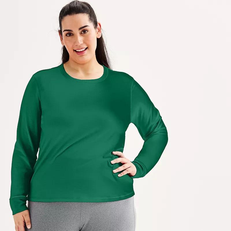 Plus Size Tek Gear Long Sleeve Crewneck T-Shirt, Womens Product Image