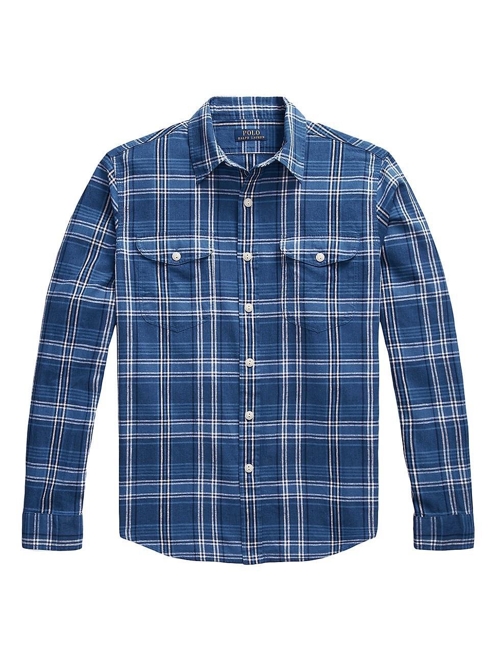 Mens Check Long-Sleeve Sport Shirt Product Image