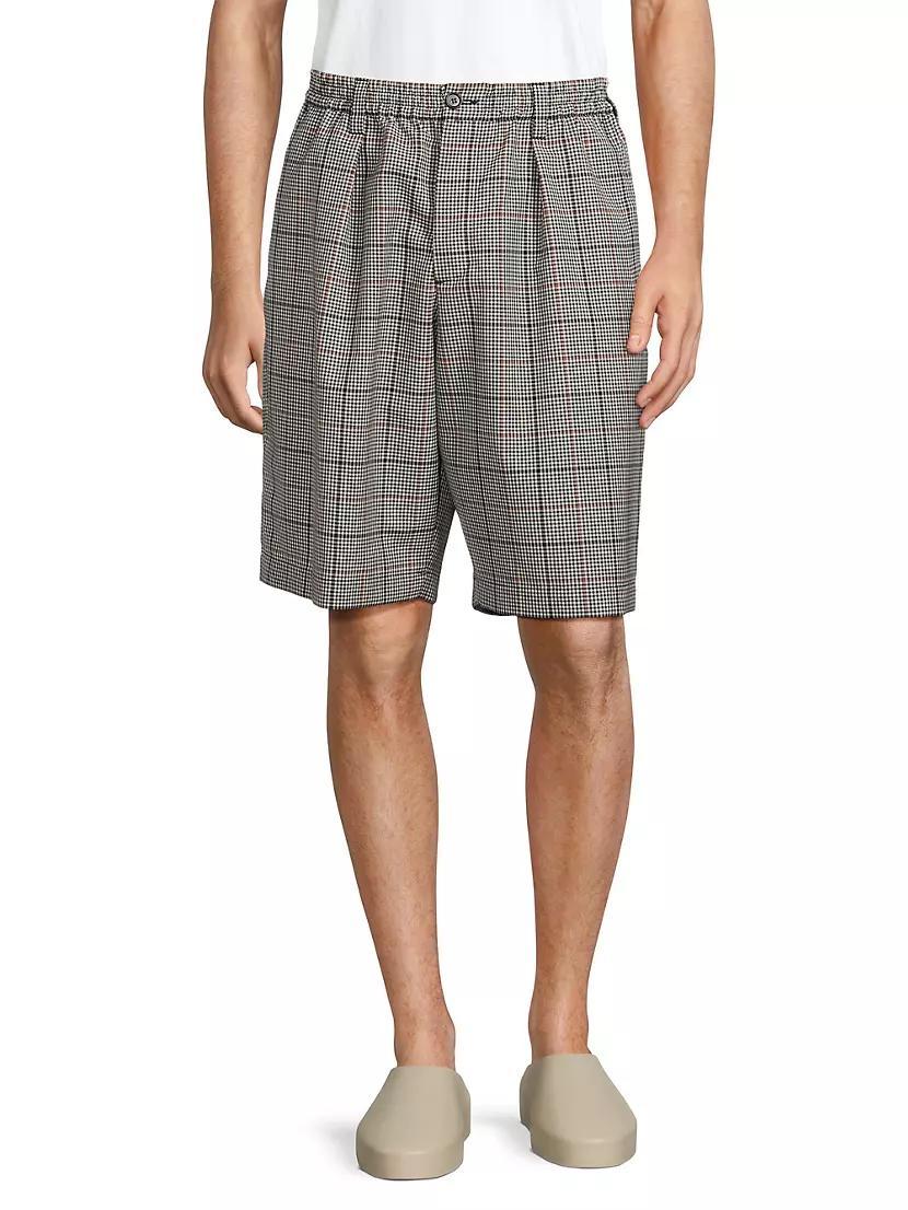 Checked Wool-Blend Bermuda Shorts Product Image