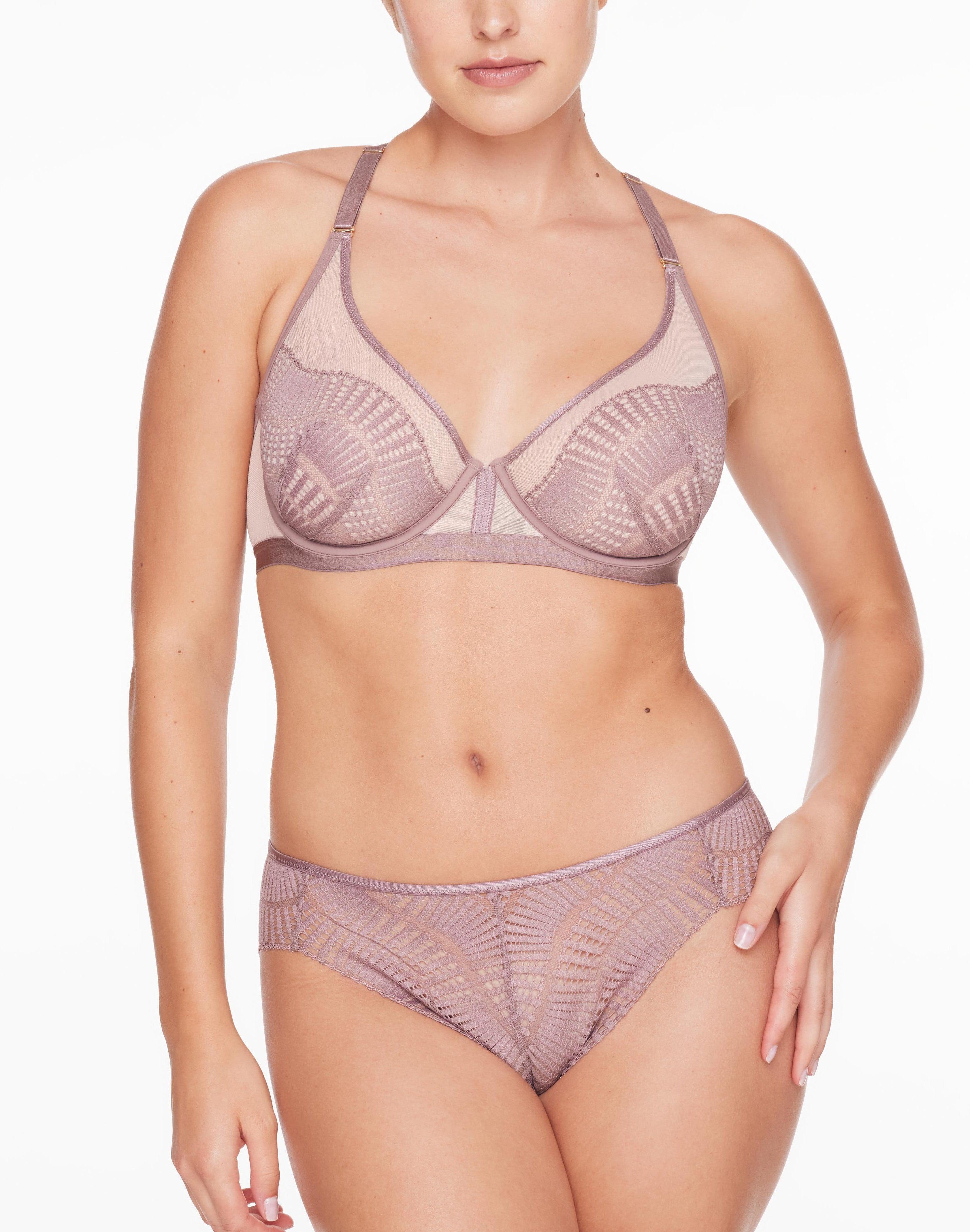 Fleur Lace Unlined Racerback Bra + Cheeky Set Product Image