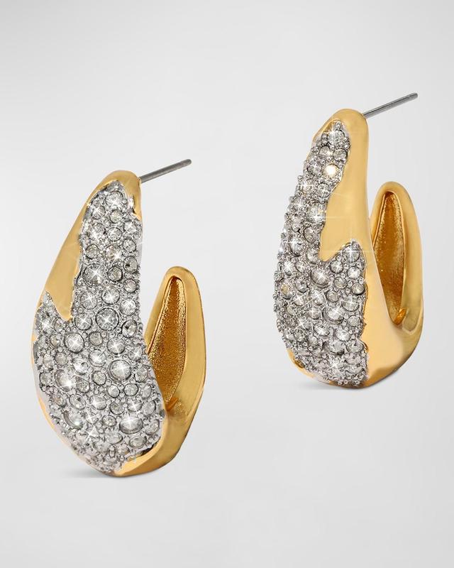 Alexis Bittar Solanales Pav Crystal Chunky Hoop Earrings Product Image